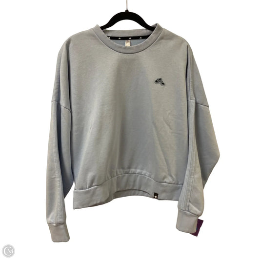 Athletic Sweatshirt Crewneck By Adidas In Blue, Size: S