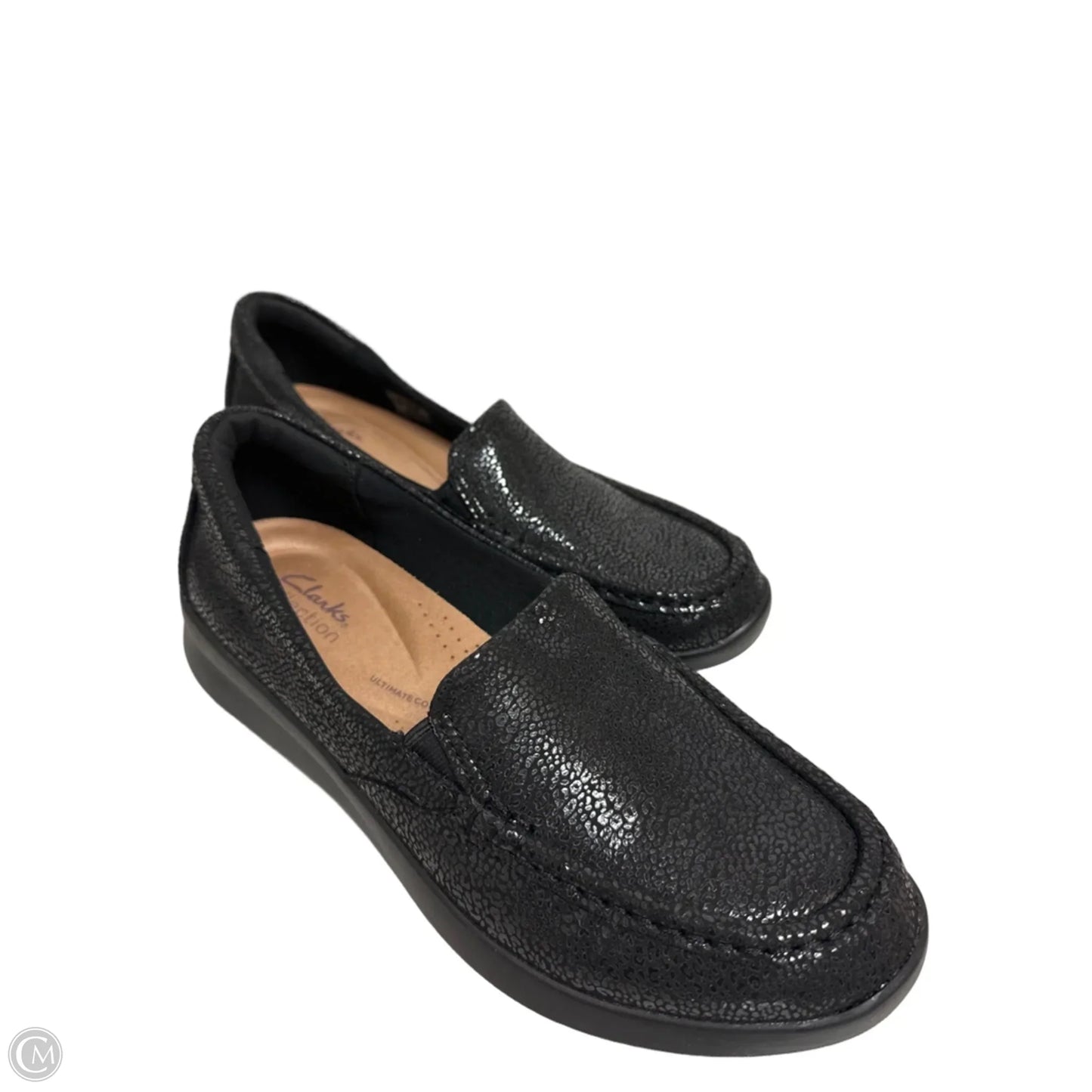 Shoes Flats By Clarks In Black, Size: 9.5