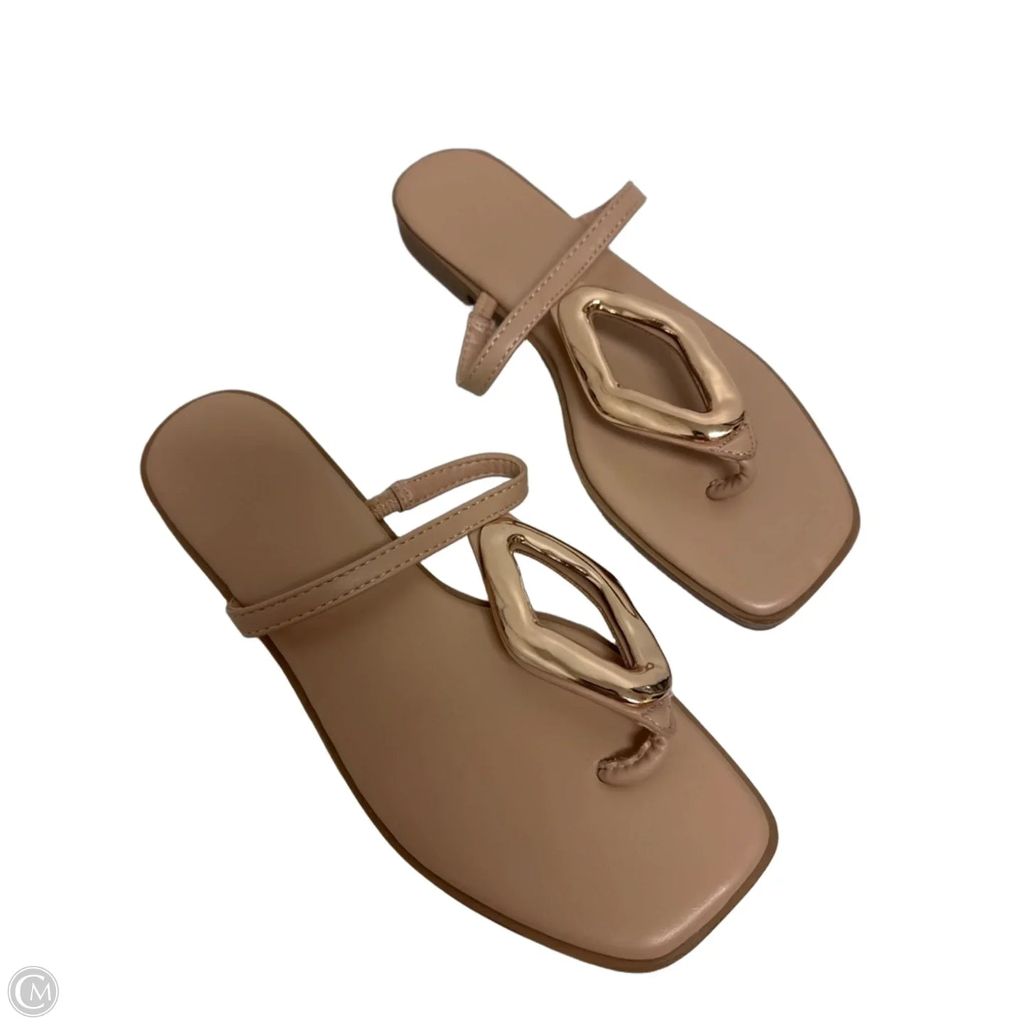 Sandals Flip Flops By Clothes Mentor In Cream, Size: 7