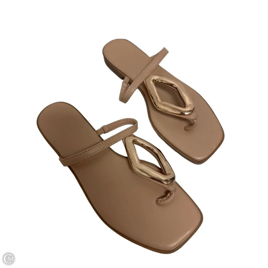 Sandals Flip Flops By Clothes Mentor In Cream, Size: 7