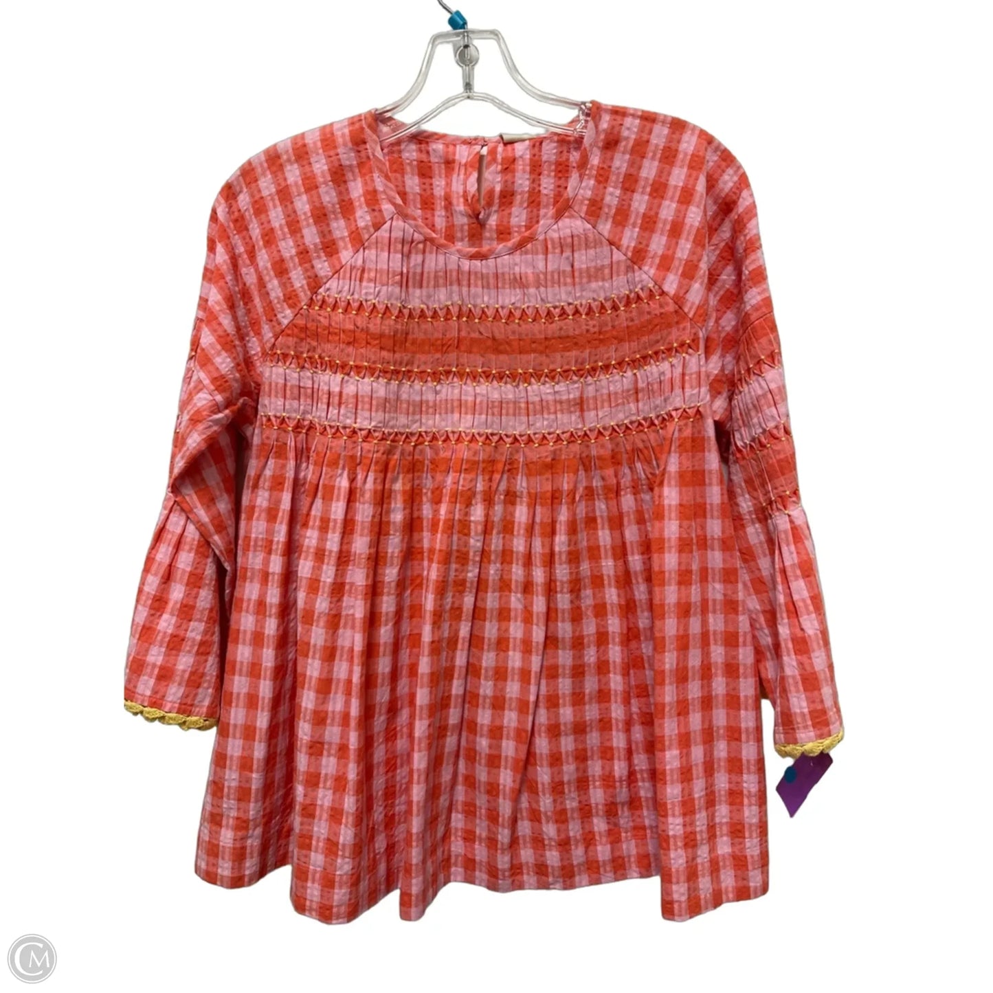Top Long Sleeve By Ivy Jane In Orange & Pink, Size: Xs