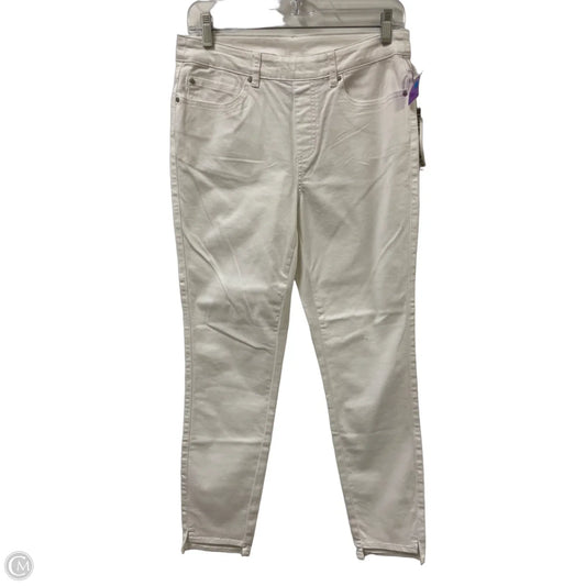 Jeans Skinny By Tribal In White Denim, Size: 4