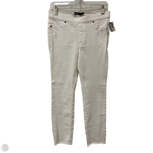 Jeans Skinny By Simply Vera In White Denim, Size: 4