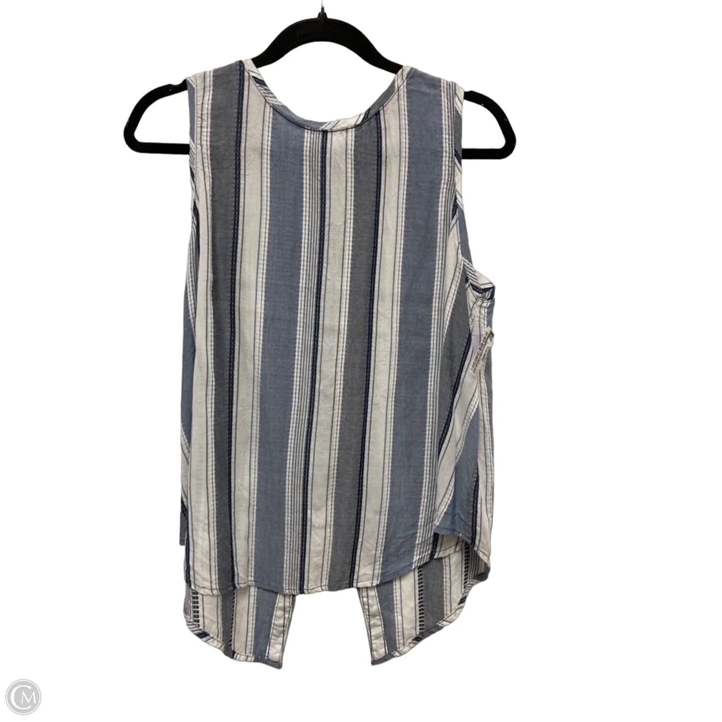 Top Sleeveless By Chelsea And Violet In Blue & White, Size: M