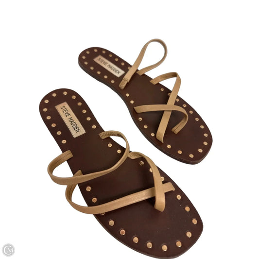 Sandals Flats By Steve Madden In Cream, Size: 7.5