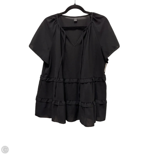 Top Short Sleeve By Clothes Mentor In Black, Size: Xl