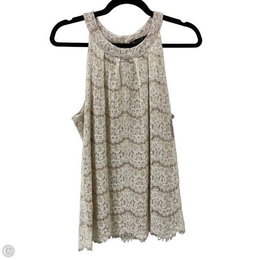 Top Sleeveless By Rose And Olive In Cream, Size: L