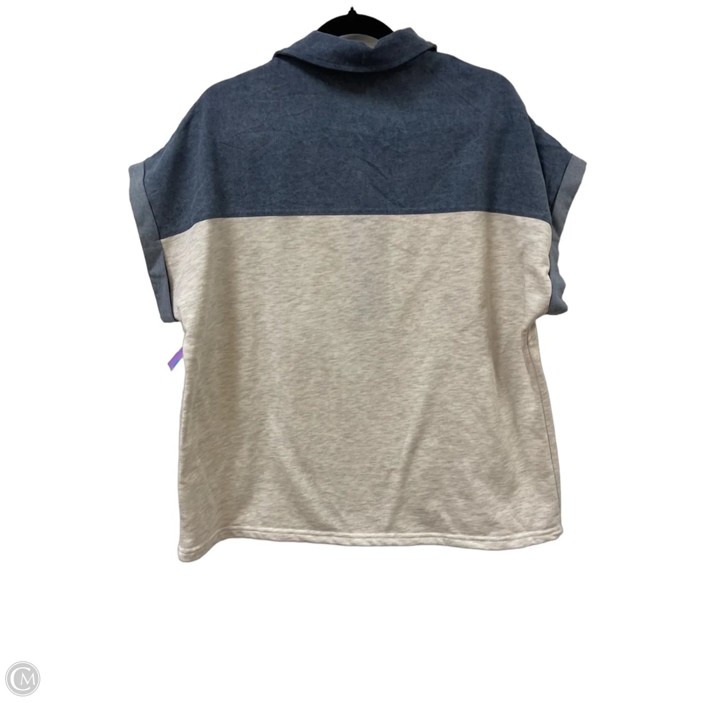 Top Short Sleeve By Clothes Mentor In Blue & Grey, Size: Xl