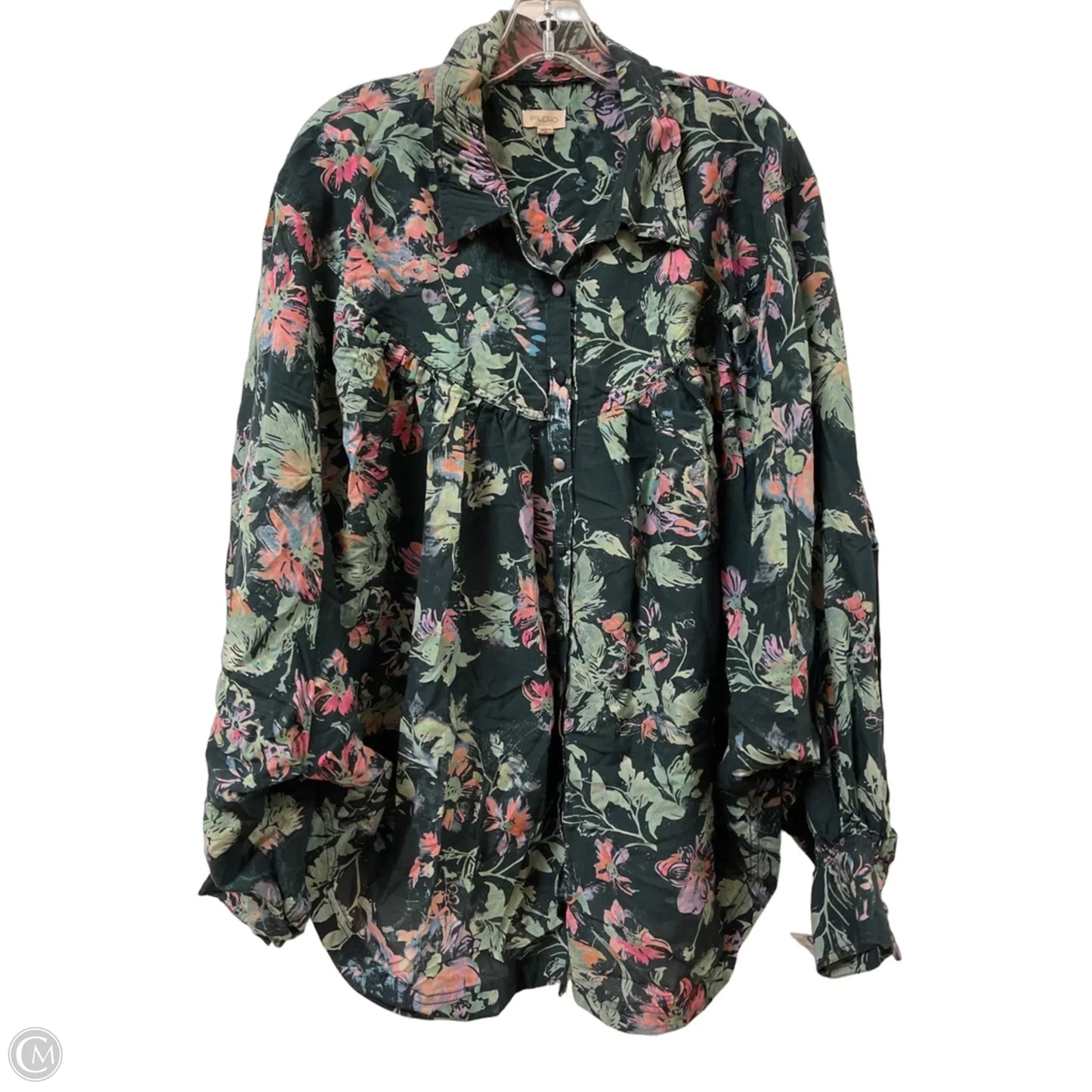 Blouse 3/4 Sleeve By Pilcro In Green, Size: Xl