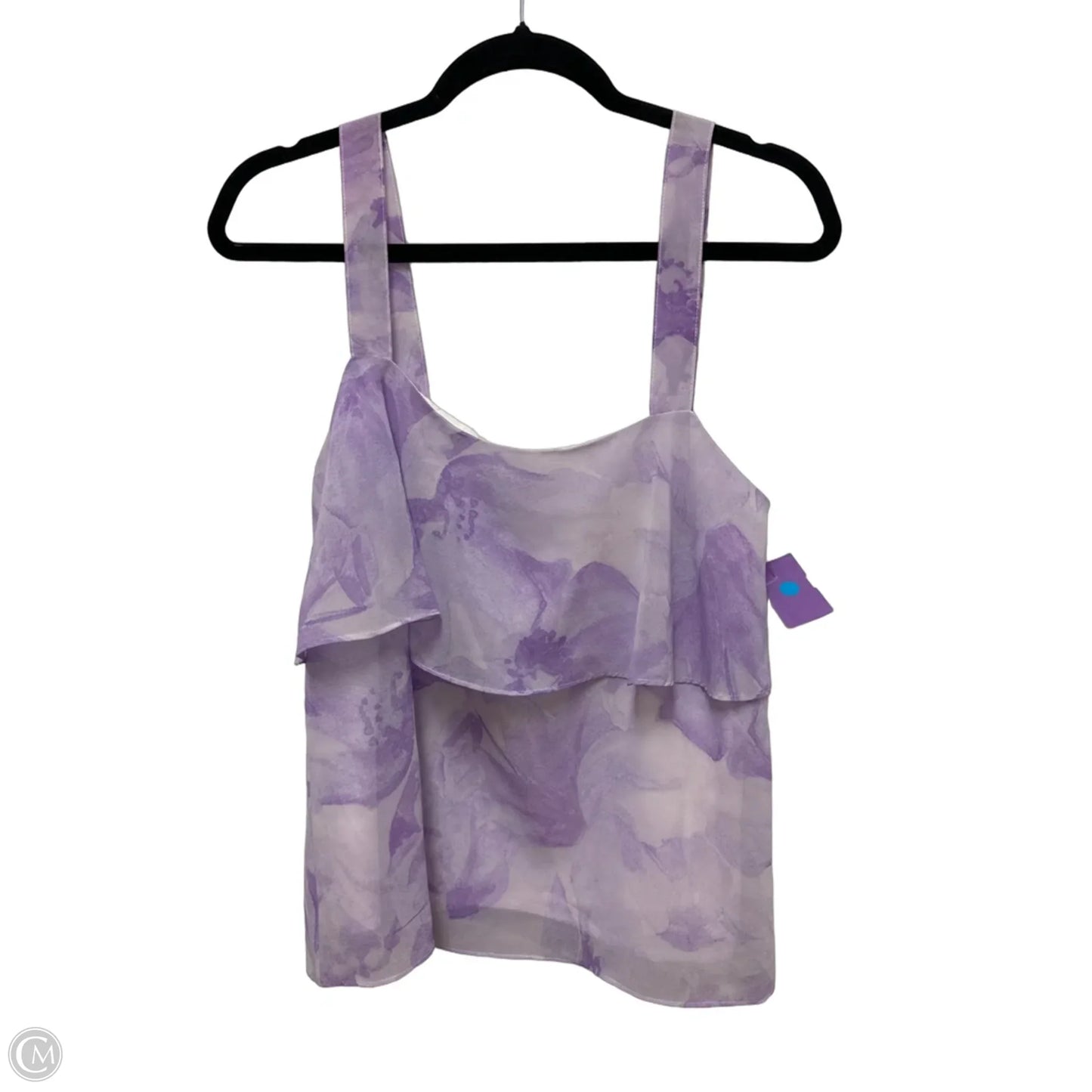 Top Sleeveless By Gilli In Purple & White, Size: M