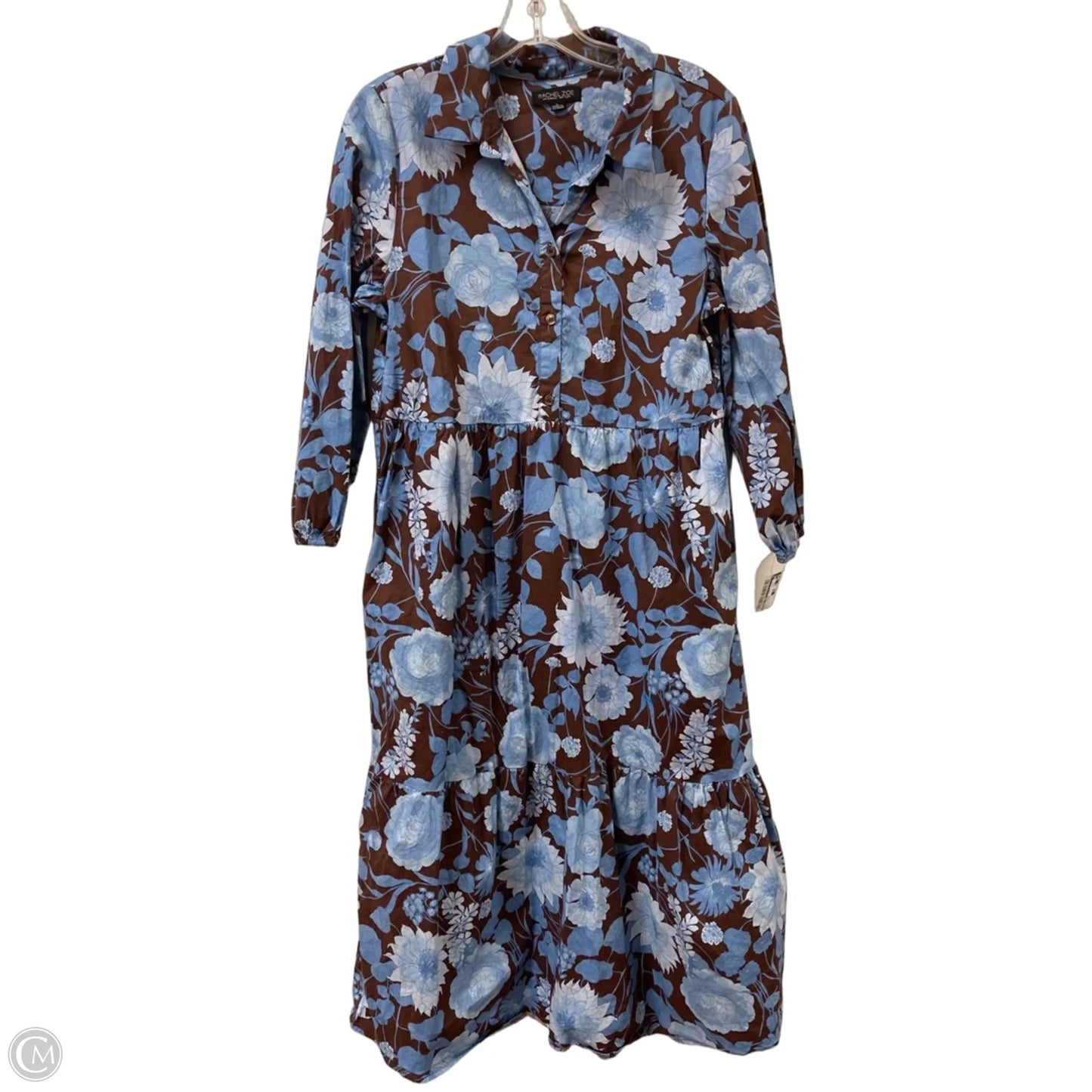 Dress Casual Maxi By Rachel Zoe In Blue & Brown, Size: L