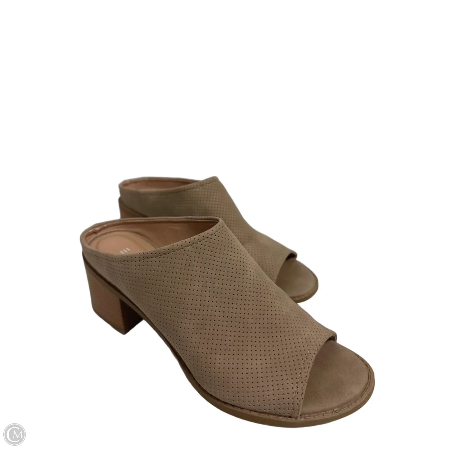 Sandals Heels Block By Esprit In Cream, Size: 8