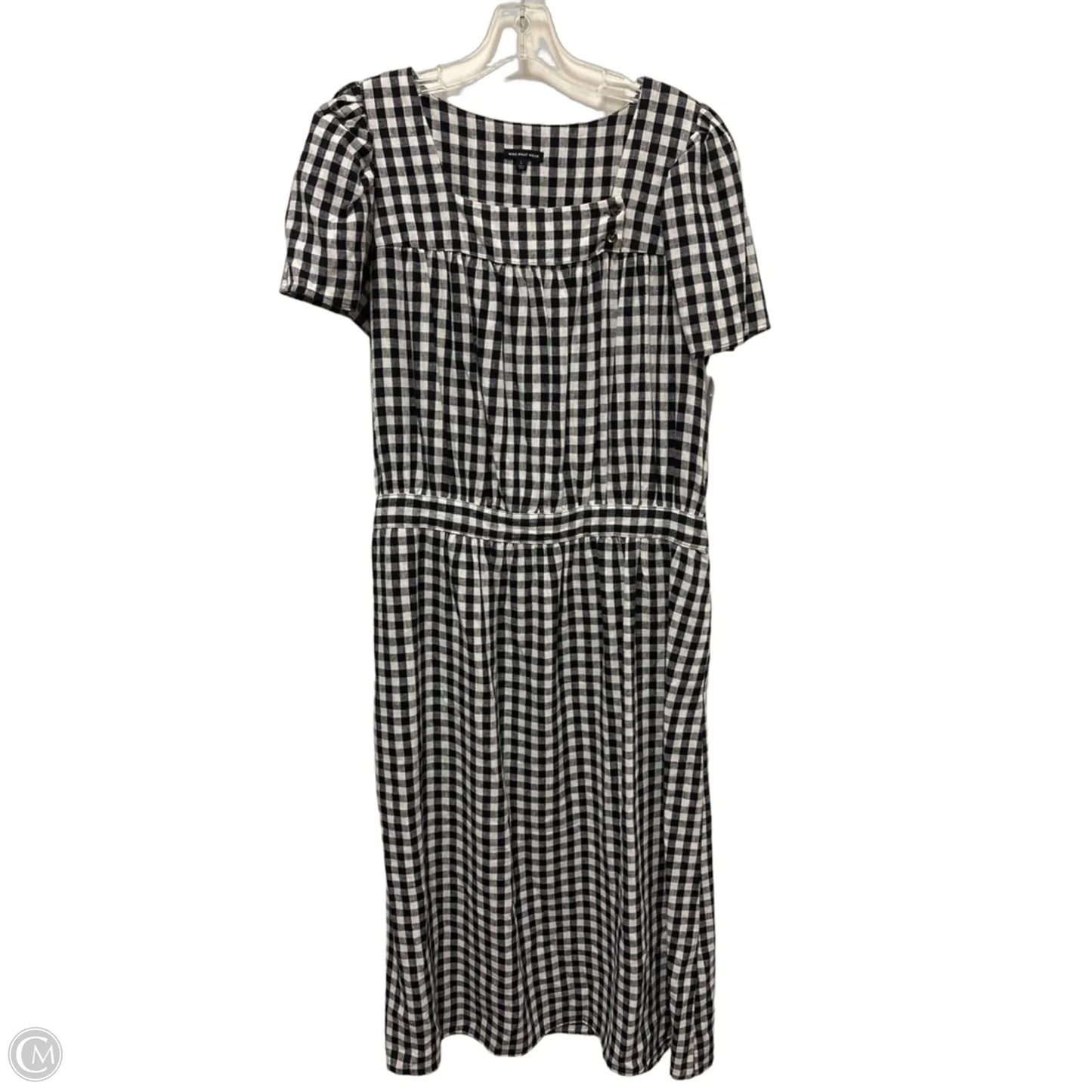 Dress Casual Maxi By Who What Wear In Black & White, Size: L