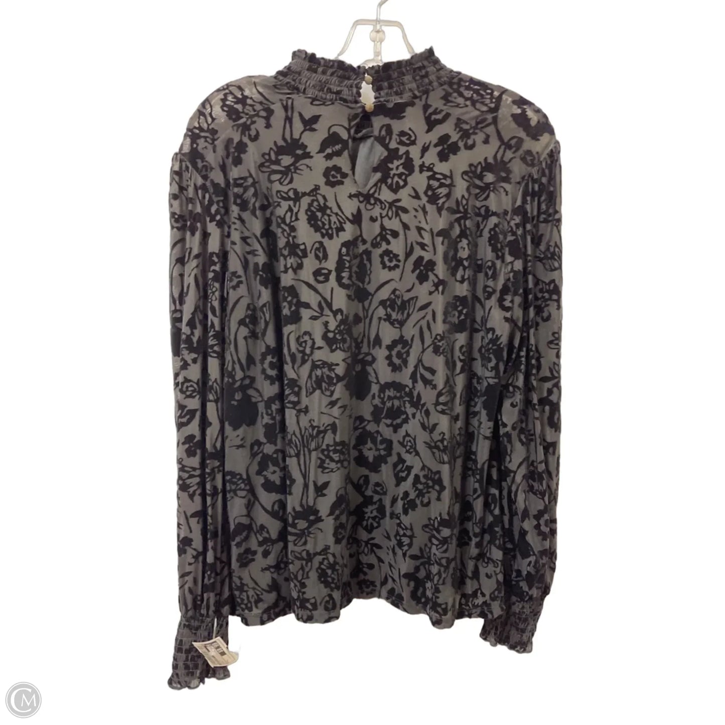 Top Long Sleeve By Knox Rose In Black, Size: L