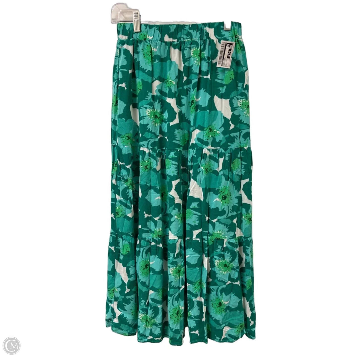 Skirt Maxi By Zesica In Green & White, Size: 4
