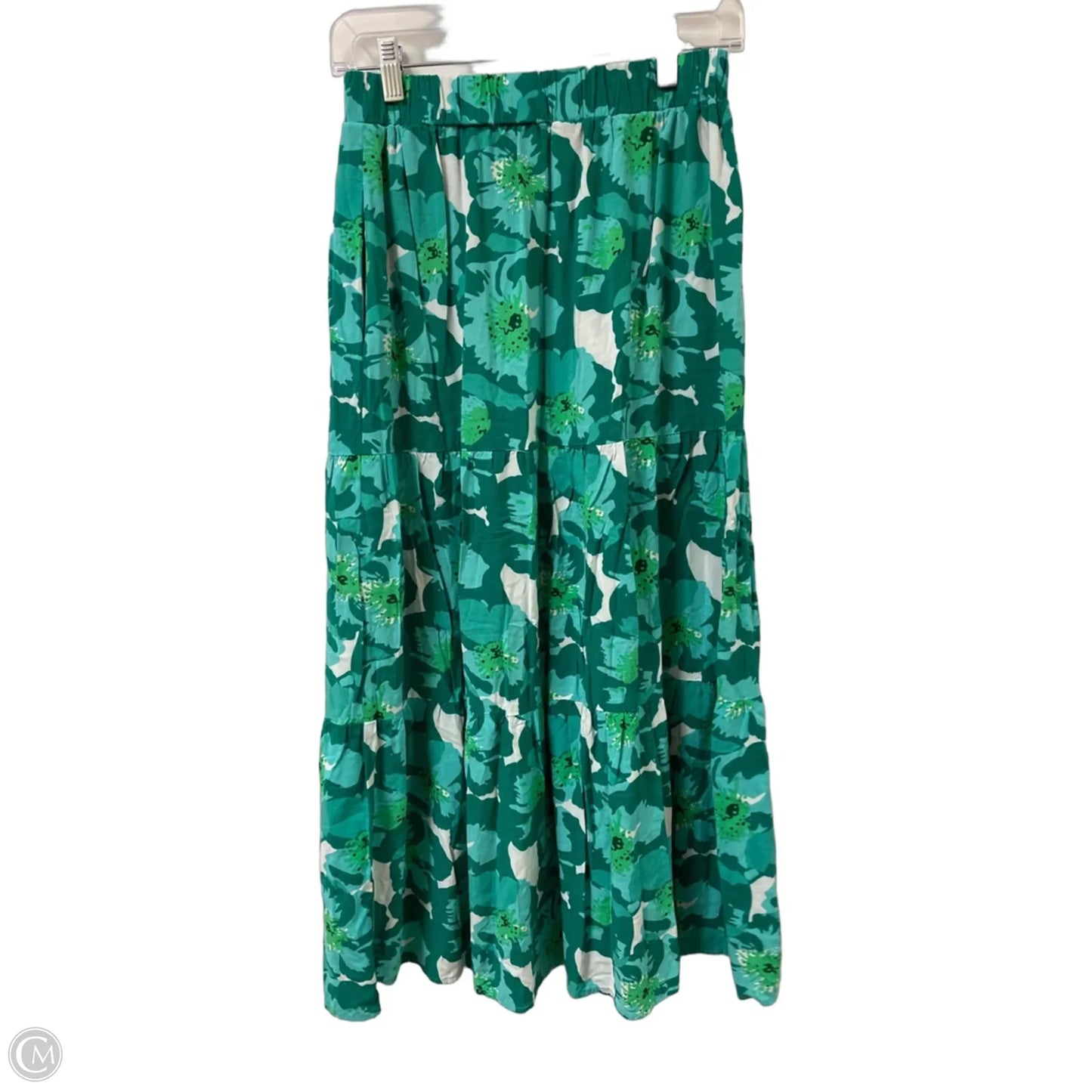 Skirt Maxi By Zesica In Green & White, Size: 4
