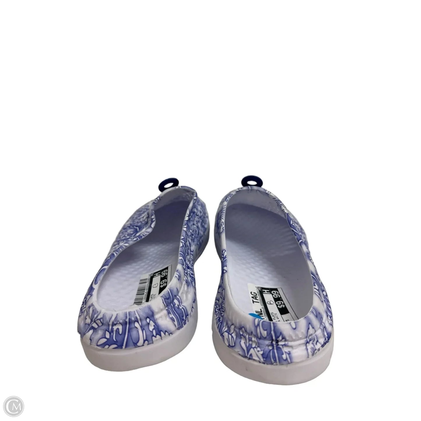 Sandals Flats By Sport In Purple & White, Size: 8.5