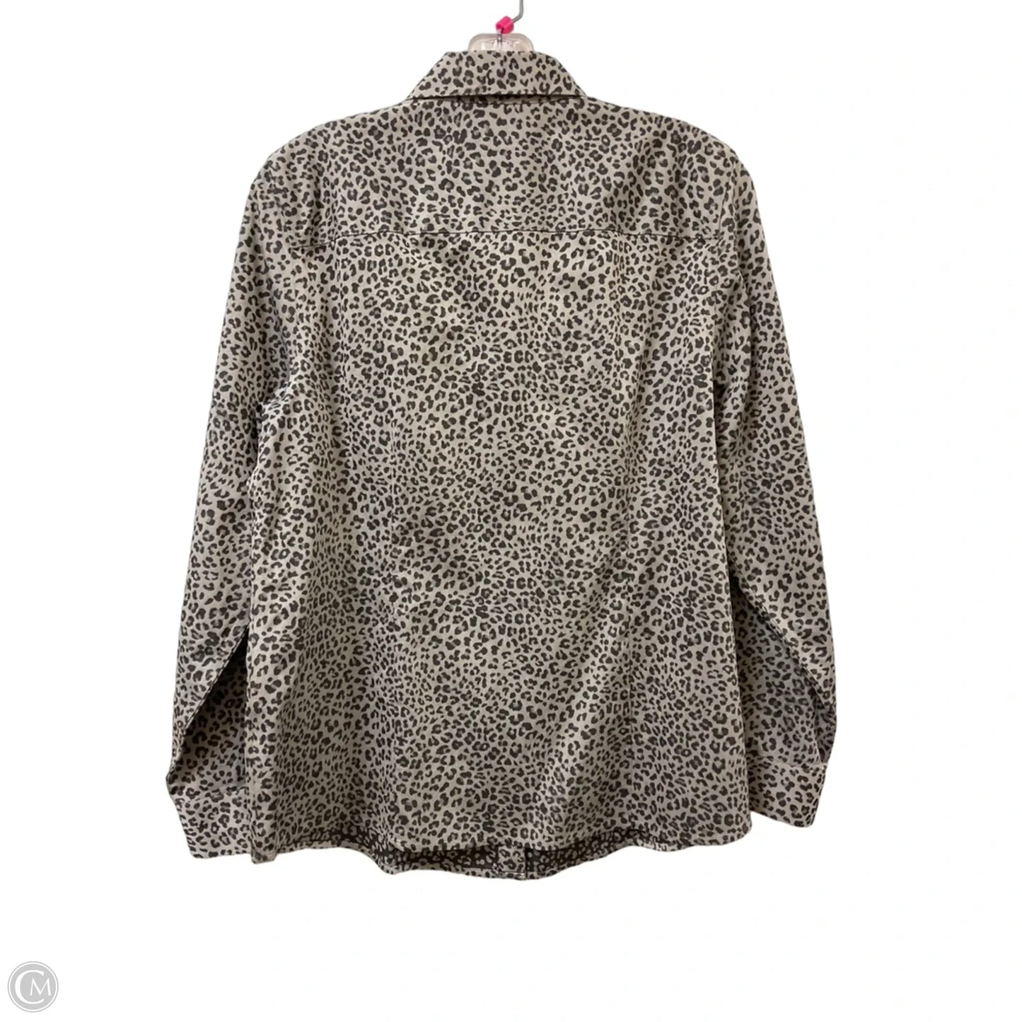 Blouse Long Sleeve By Chicos In Grey, Size: M