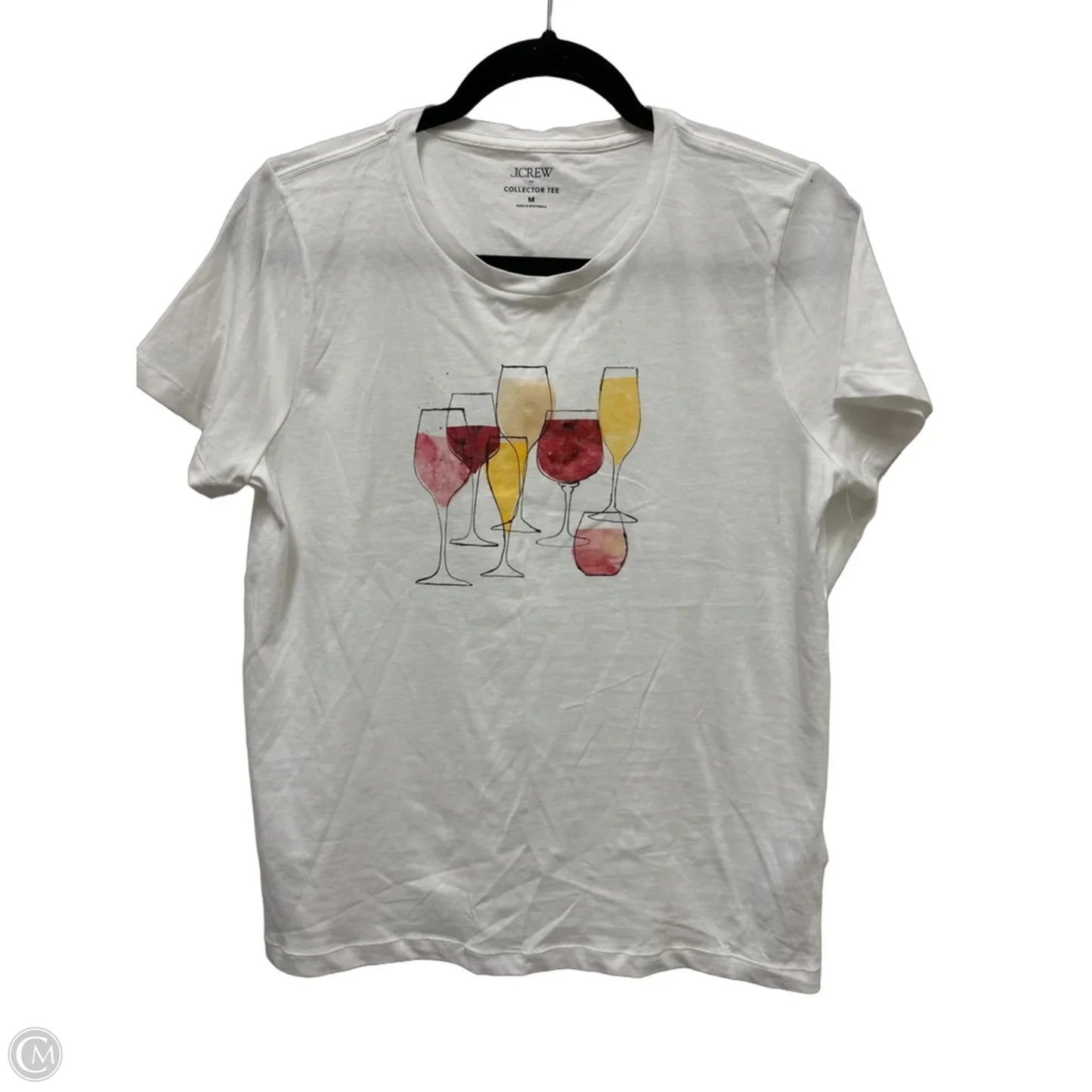 Top Short Sleeve By J. Crew In White, Size: M