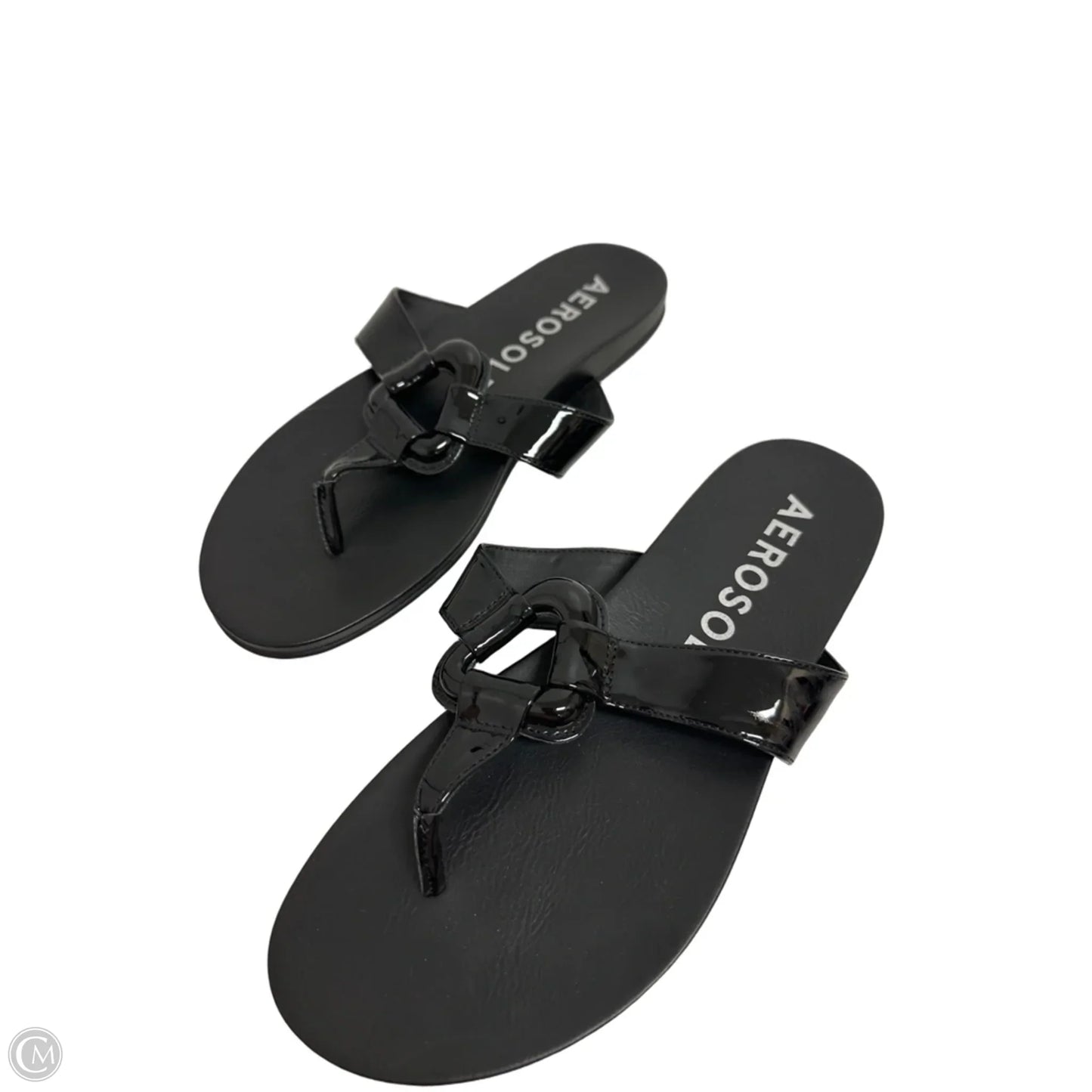 Sandals Flip Flops By Aerosoles In Black, Size: 7.5