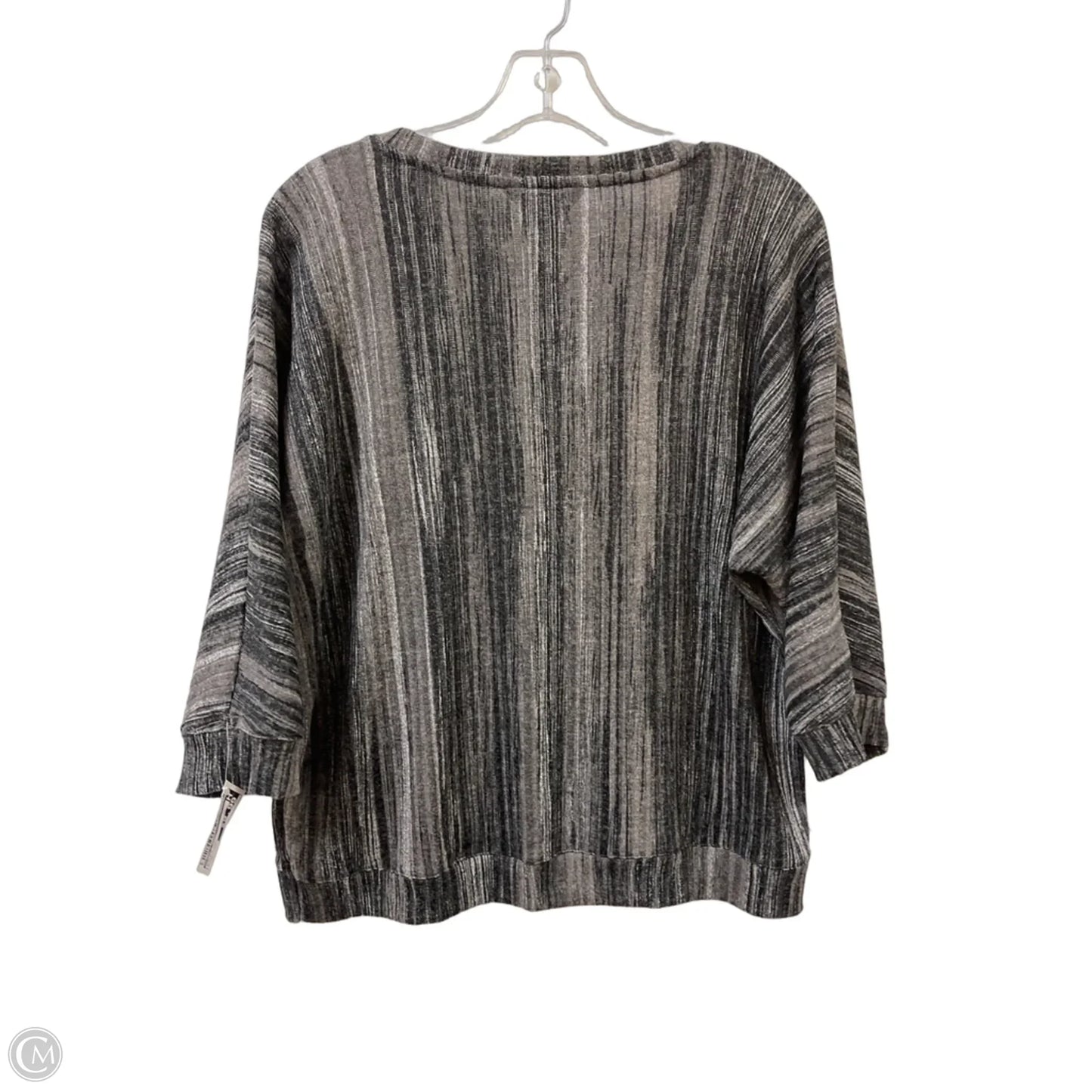 Top Long Sleeve By Simply Vera In Black & Grey, Size: S