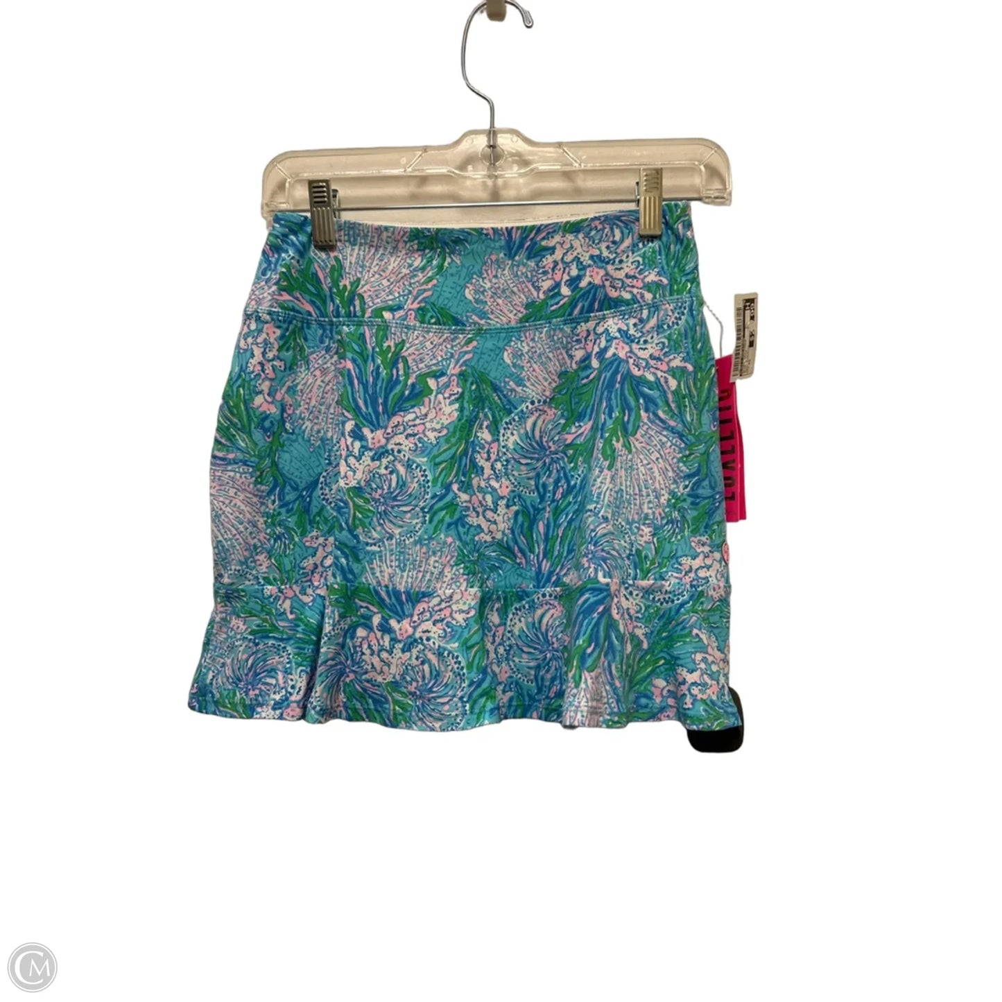 Skort Designer By Lilly Pulitzer In Blue & Pink, Size: Xs
