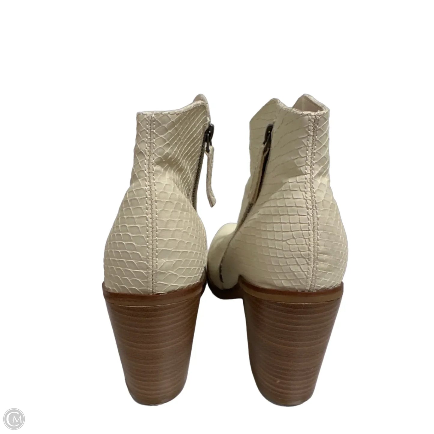 Boots Ankle Heels By Mia In Cream, Size: 10