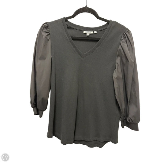 Top Short Sleeve By Chicos In Black, Size: L