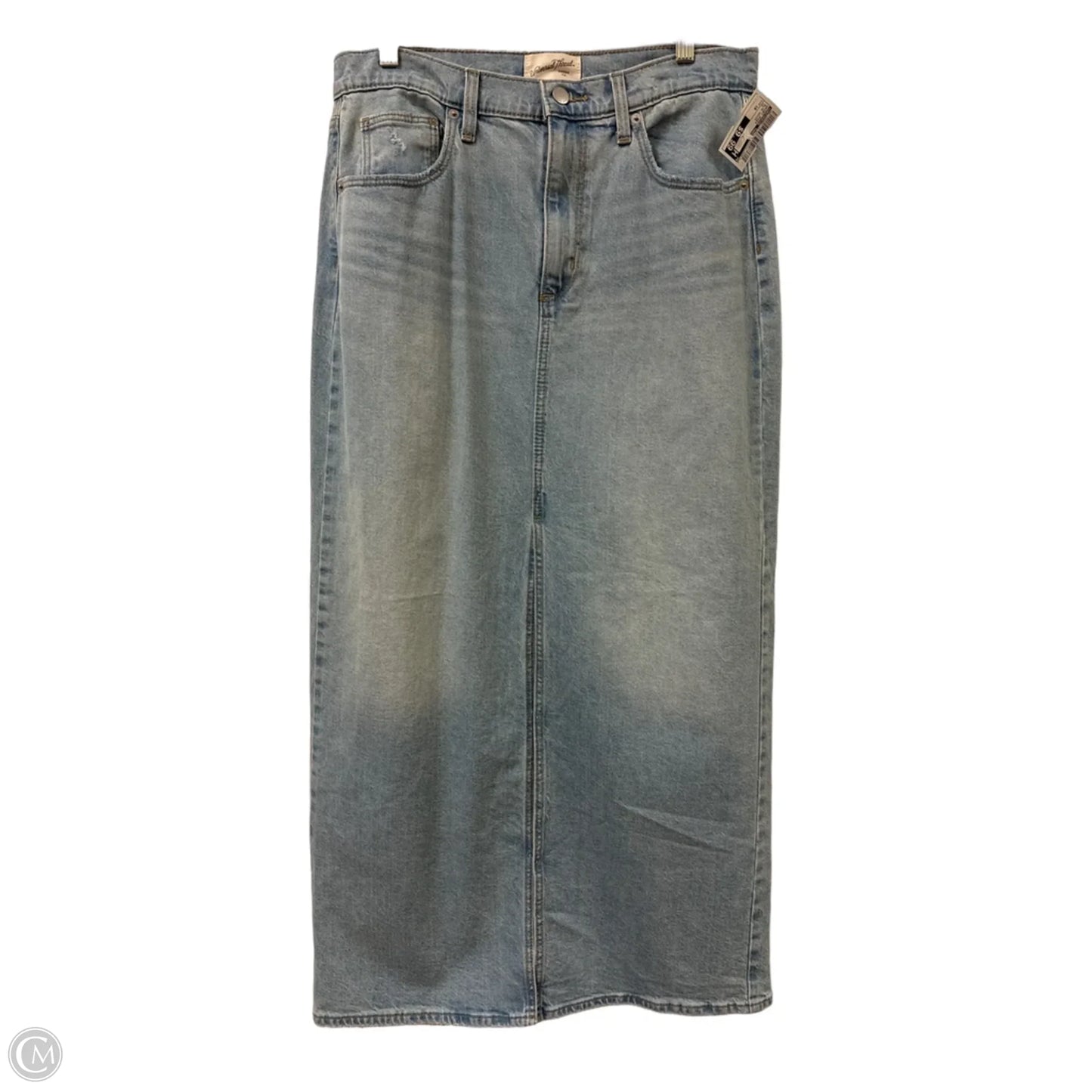 Skirt Midi By Universal Thread In Blue Denim, Size: 10