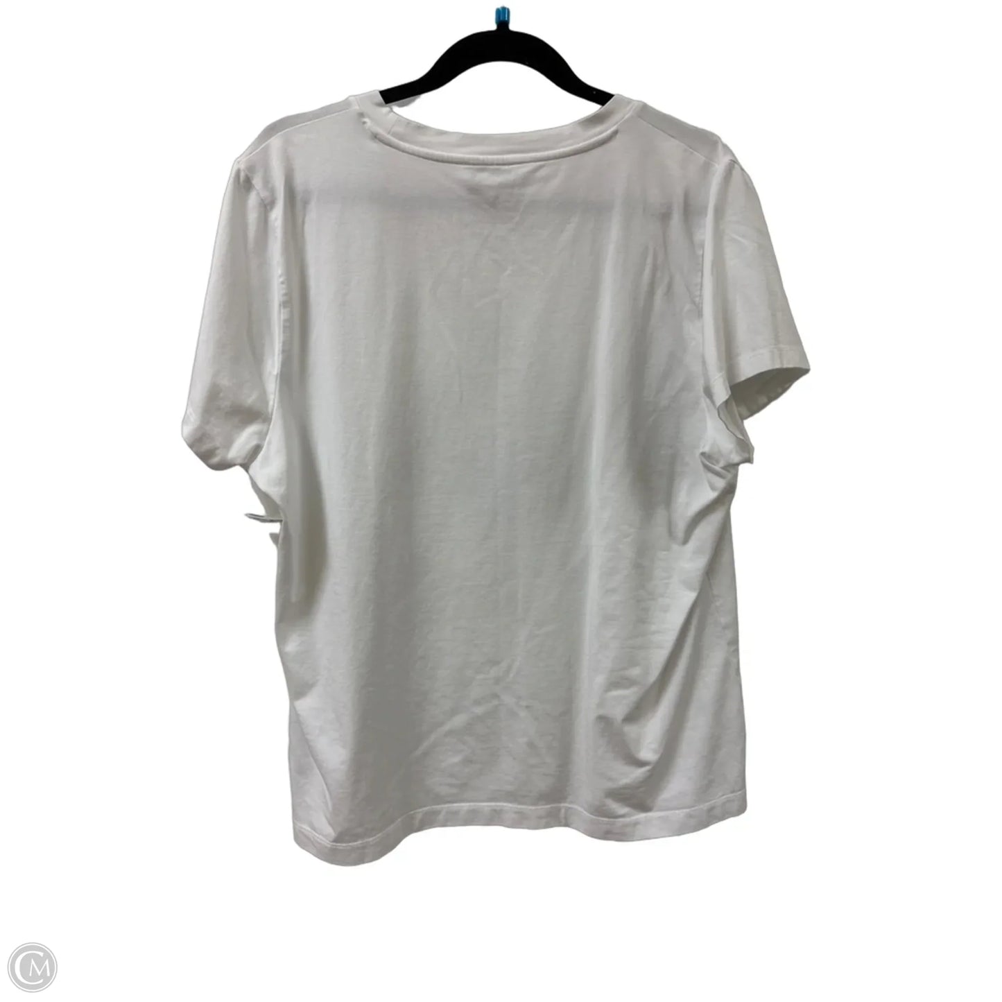 Top Short Sleeve By Dkny In White, Size: Xl