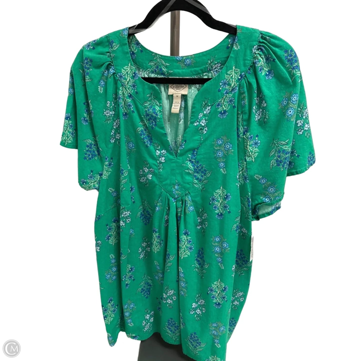 Top Short Sleeve By St Johns Bay In Green, Size: 1x