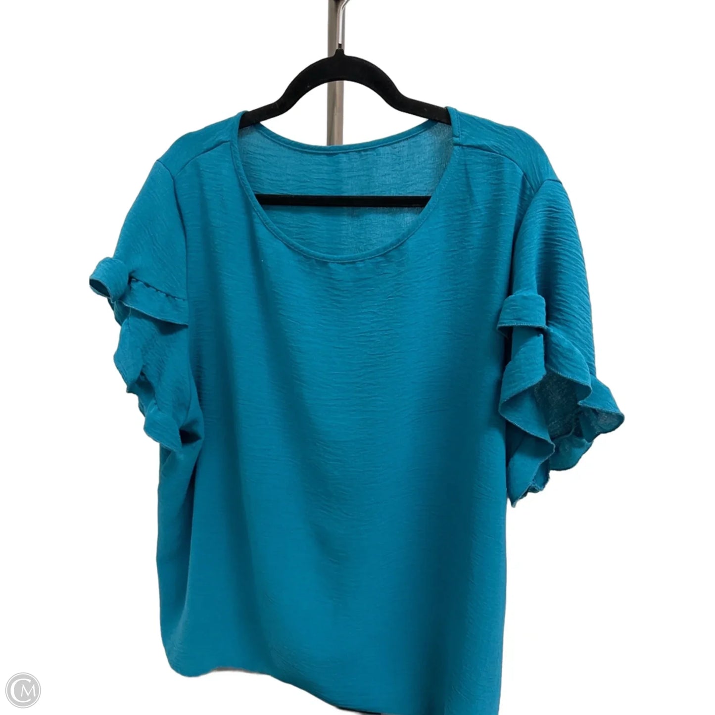Top Short Sleeve By Clothes Mentor In Blue, Size: 3x