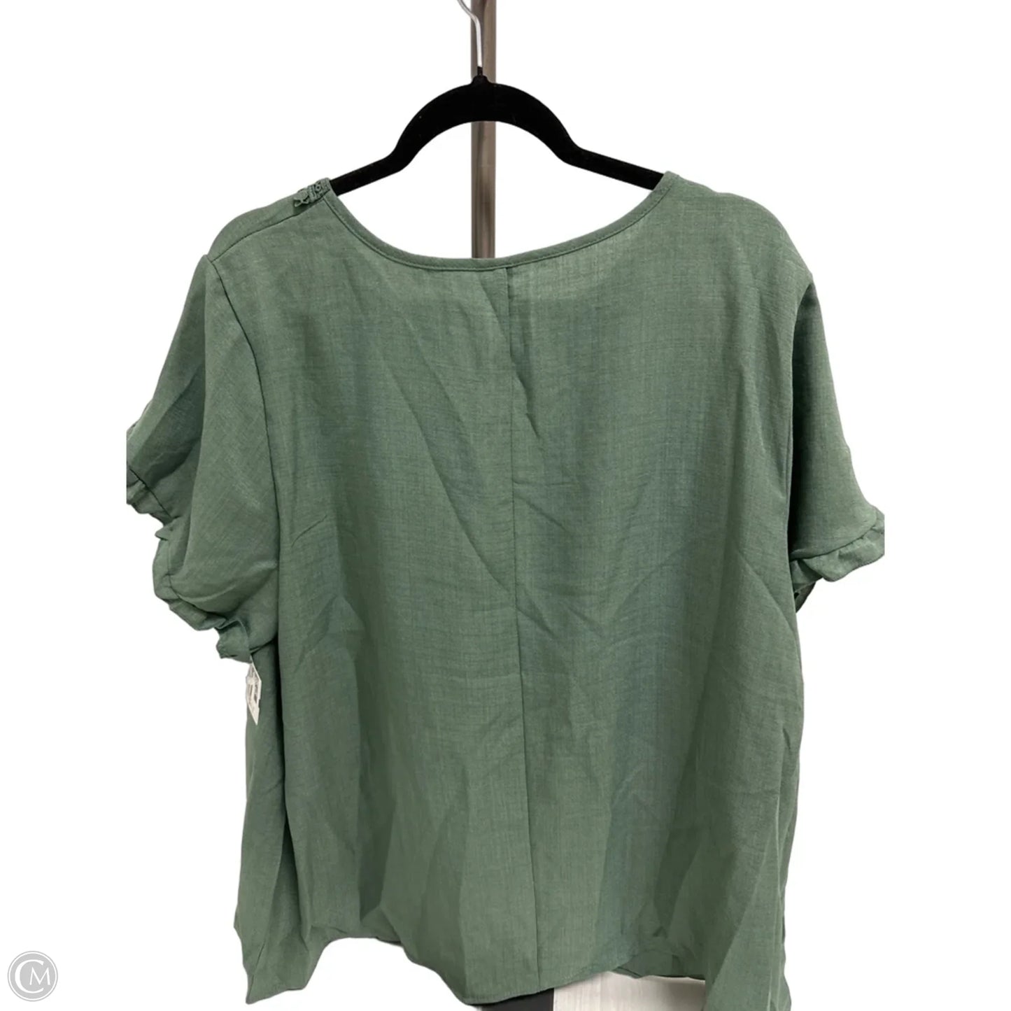 Top Short Sleeve By Shein In Green, Size: 3x