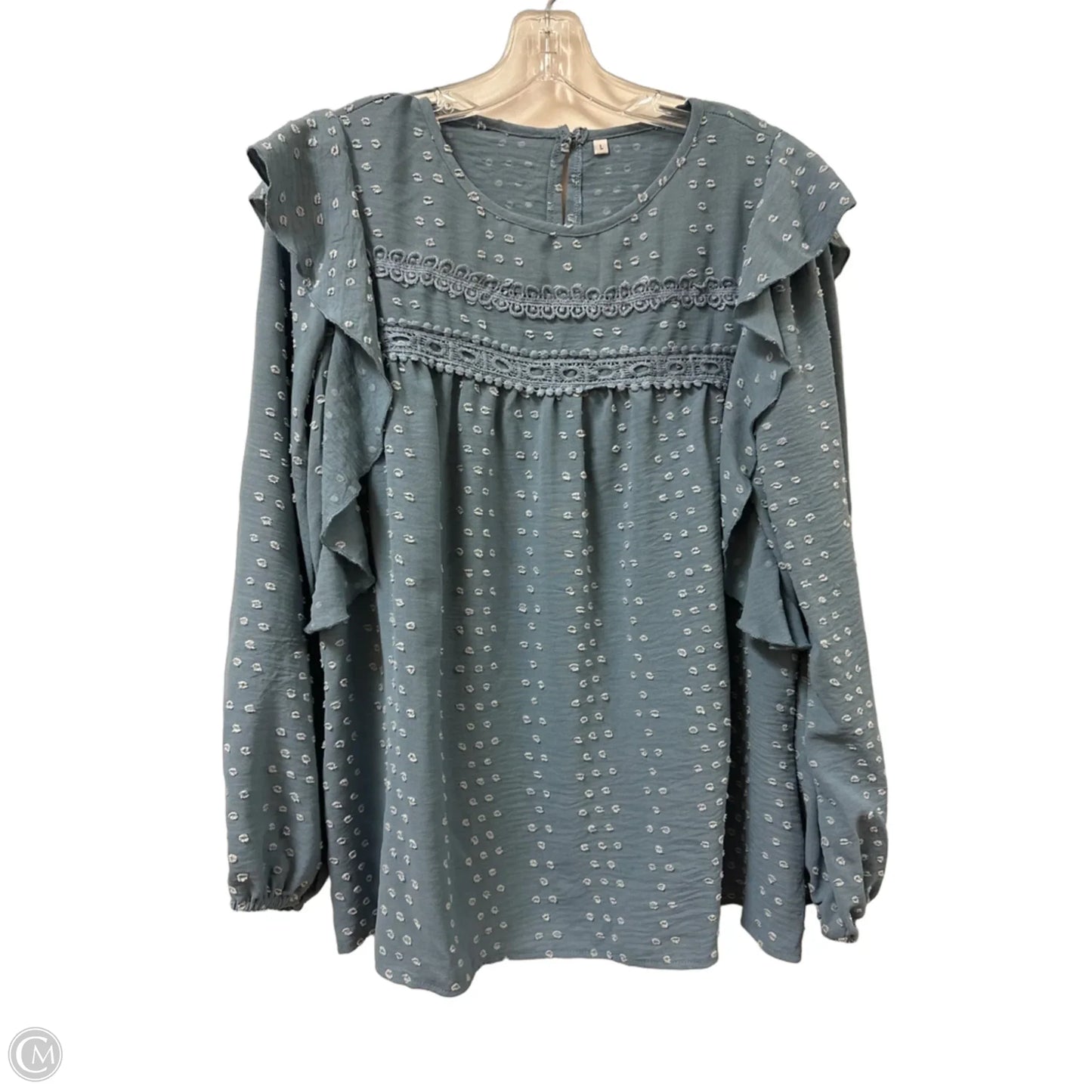 Top Long Sleeve By Clothes Mentor In Blue, Size: L
