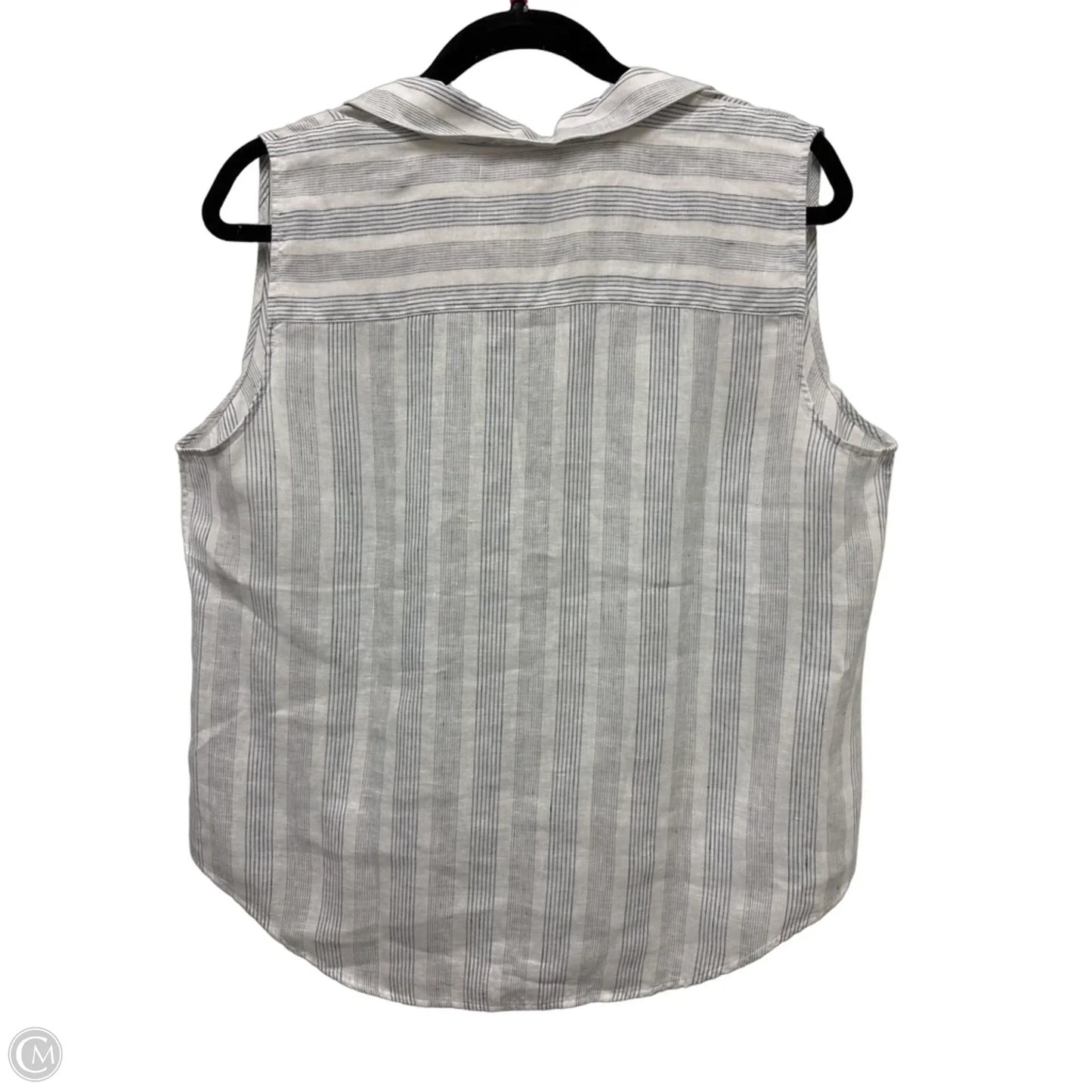 Blouse Sleeveless By Chicos In Striped Pattern, Size: L