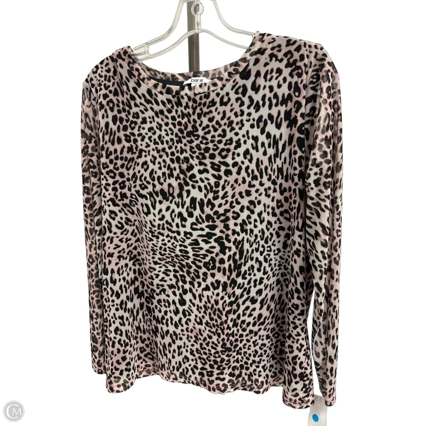 Top Long Sleeve By Bar Iii In Animal Print, Size: Xl