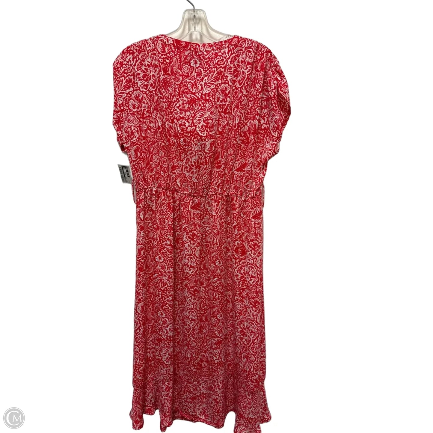 Dress Casual Maxi By Bobeau In Red & White, Size: L
