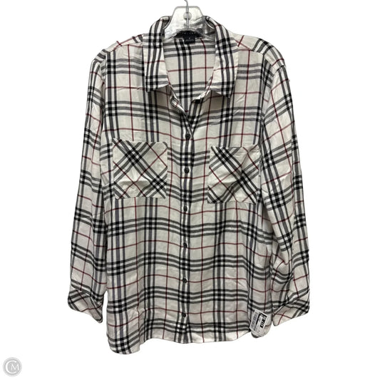 Blouse Long Sleeve By Sanctuary In Black & White, Size: M