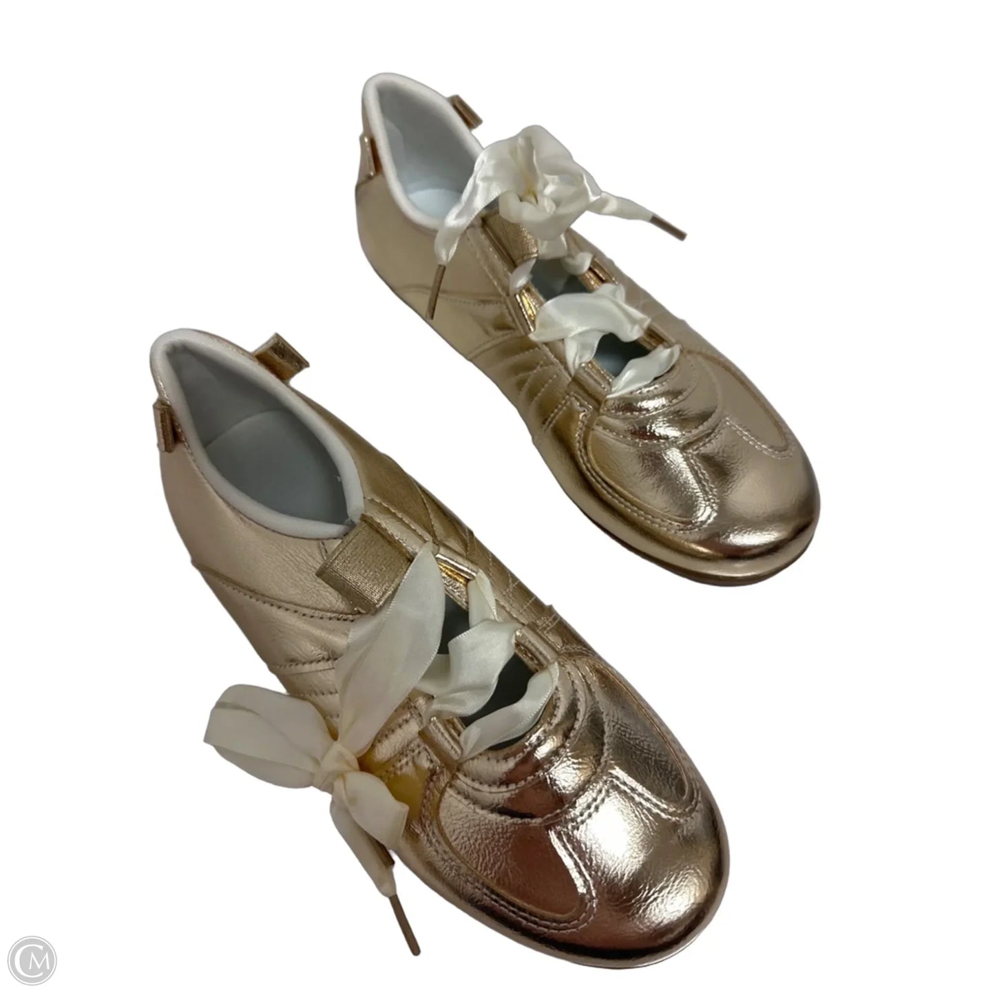 Shoes Flats By Clothes Mentor In Gold, Size: 6.5