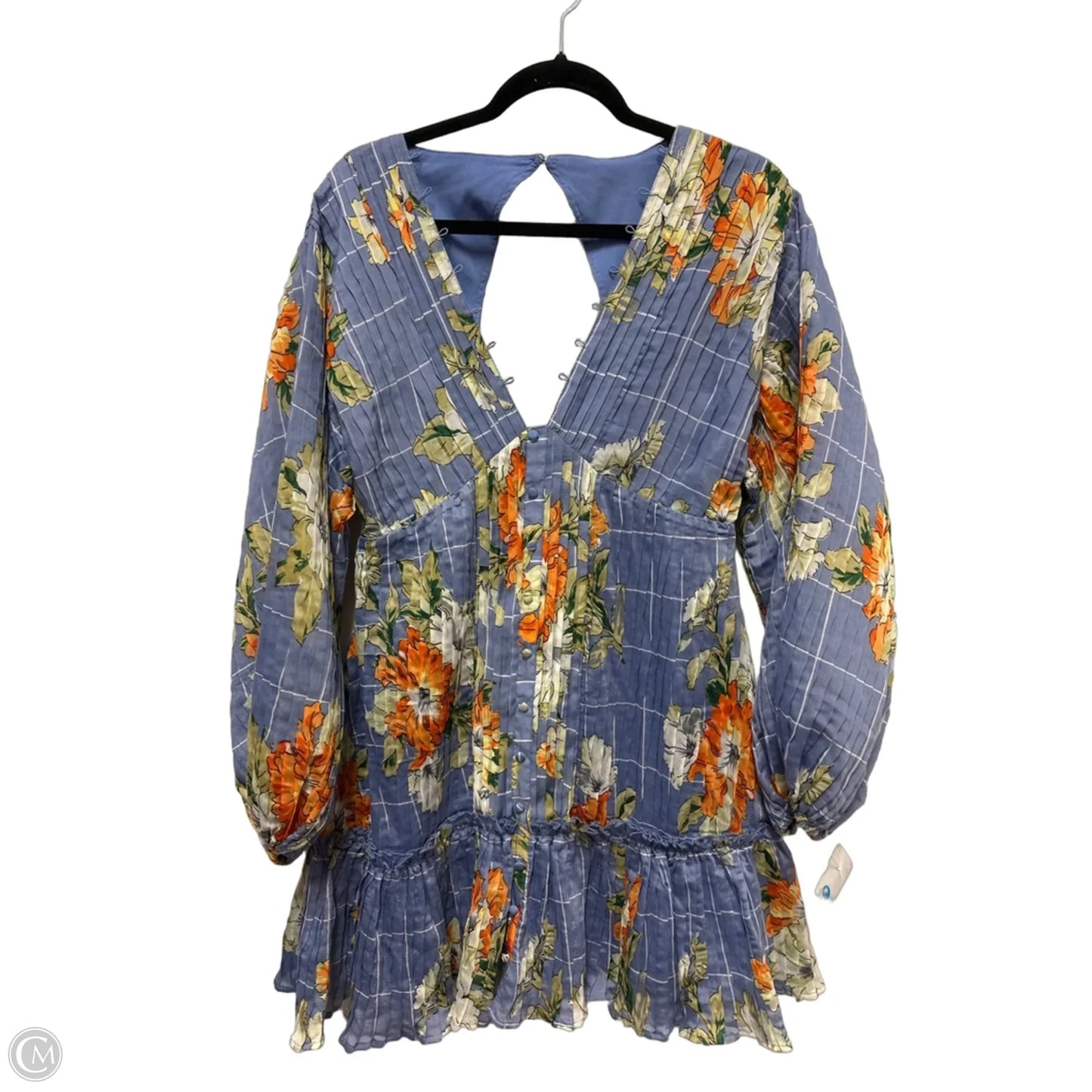 Dress Casual Short By Asos In Blue & Orange, Size: M