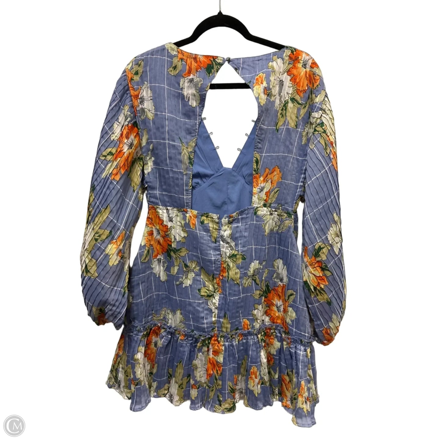 Dress Casual Short By Asos In Blue & Orange, Size: M