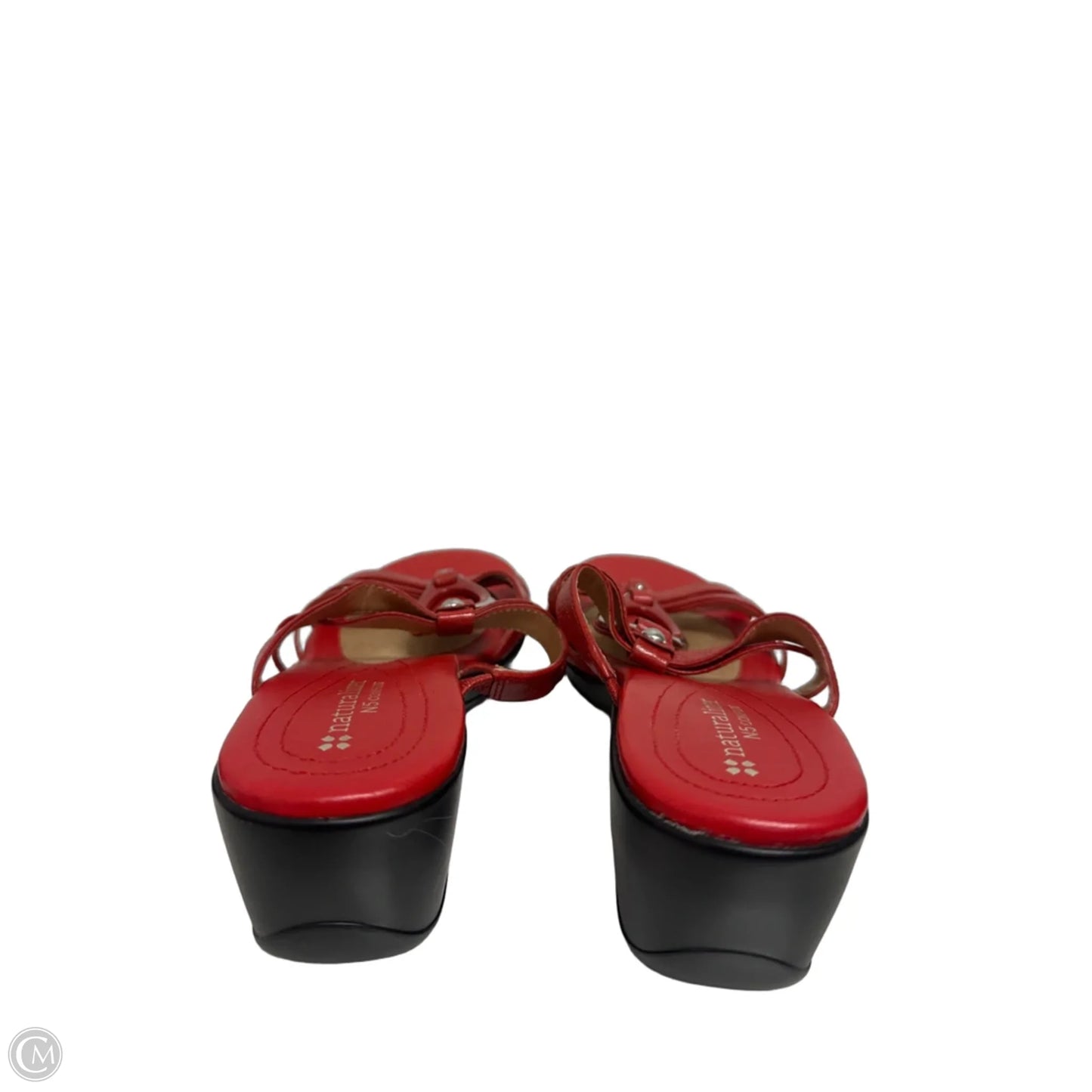 Sandals Heels Wedge By Naturalizer In Red, Size: 8