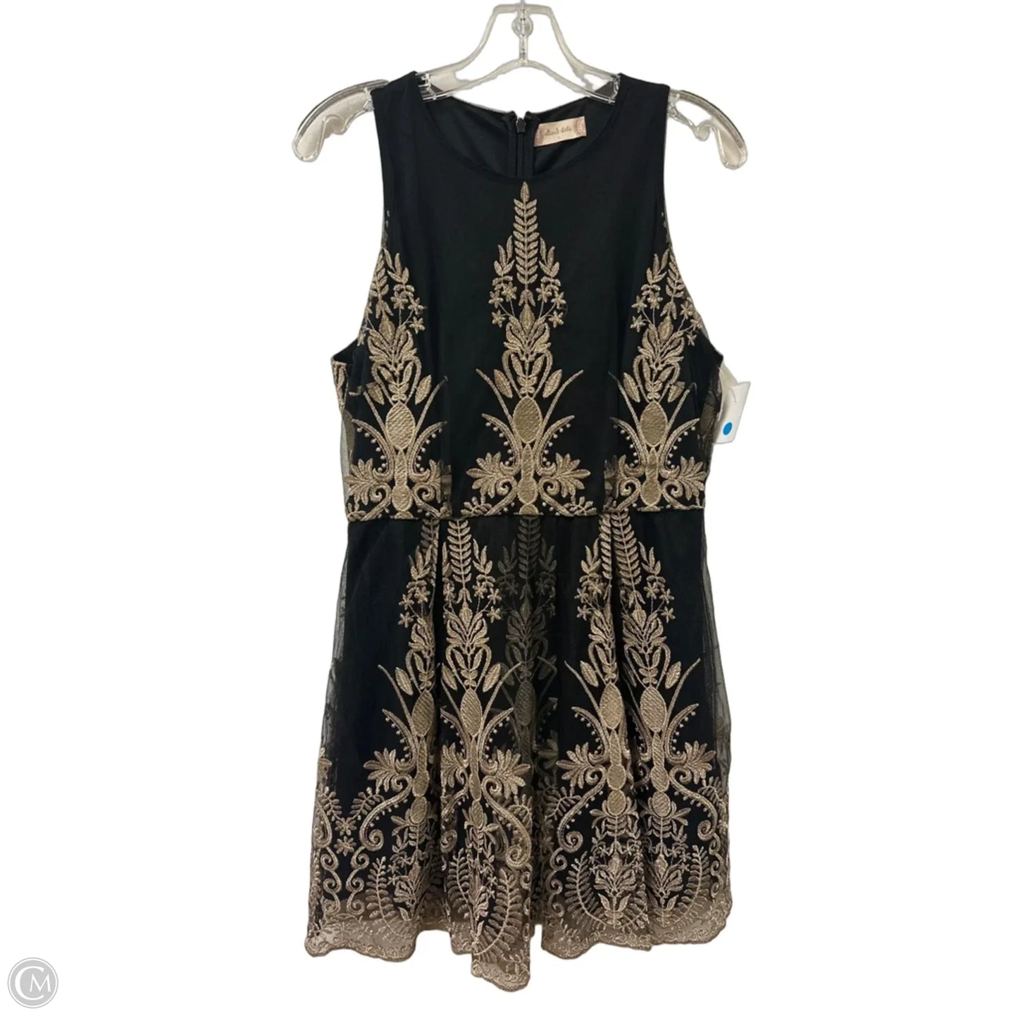 Dress Casual Short By Altard State In Black & Gold, Size: L