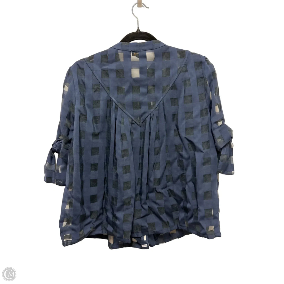 Blouse Short Sleeve By Current Air In Navy, Size: M