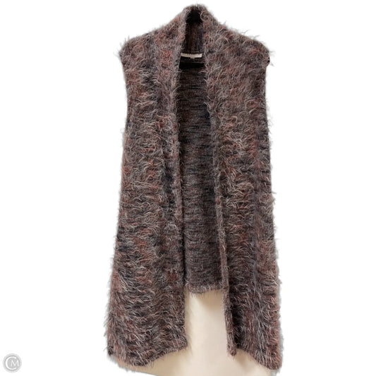 Vest Sweater By Bryn Walker In Black & Orange, Size: M