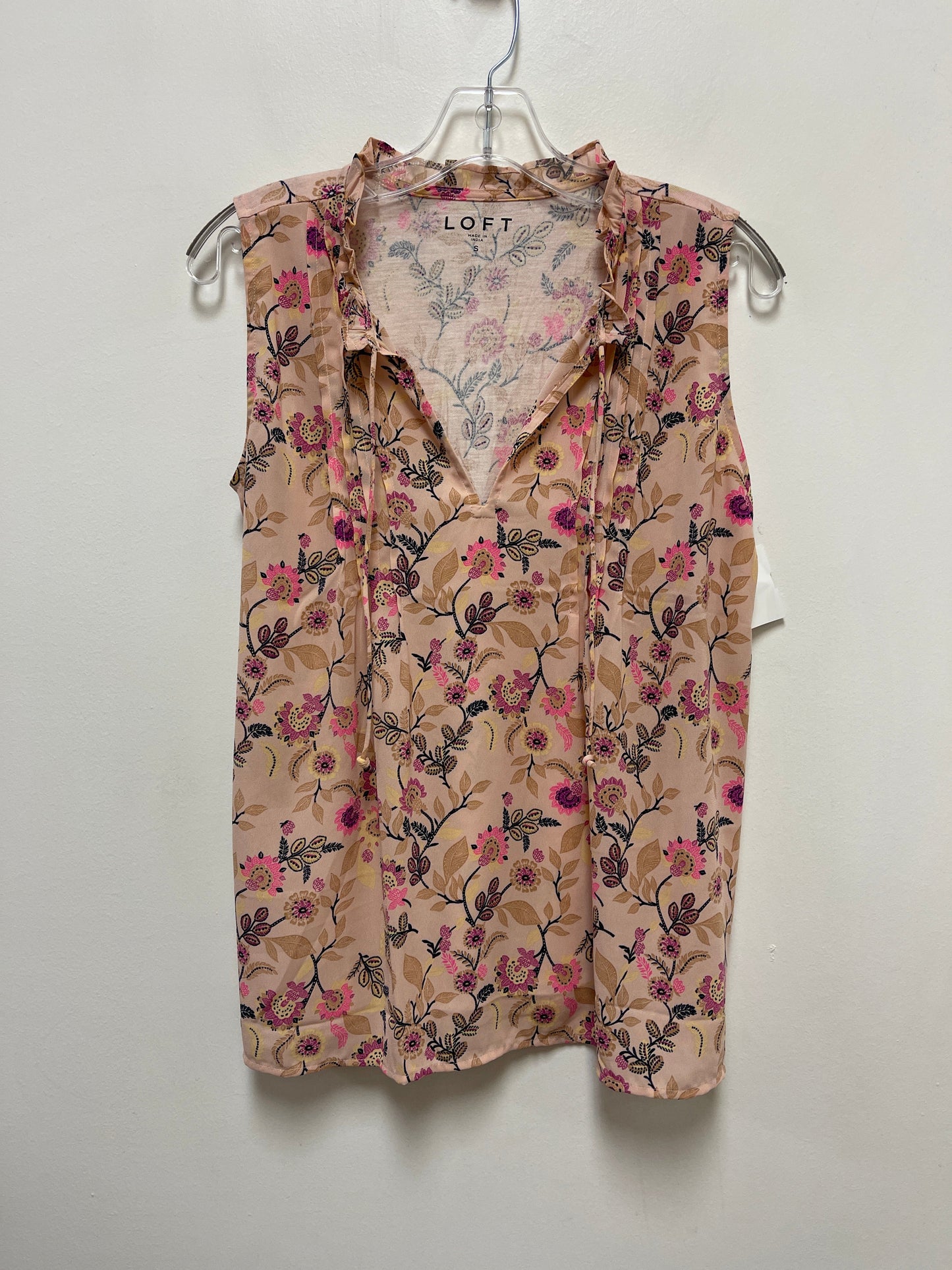 Pink Top Sleeveless Loft, Size S