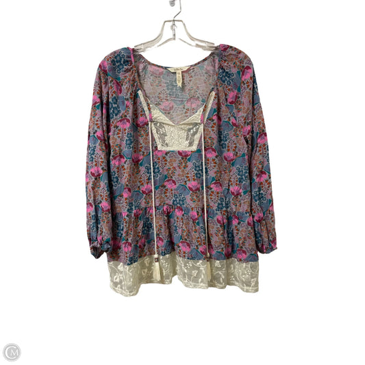 Top Long Sleeve By Matilda Jane In Floral Print, Size: Xs