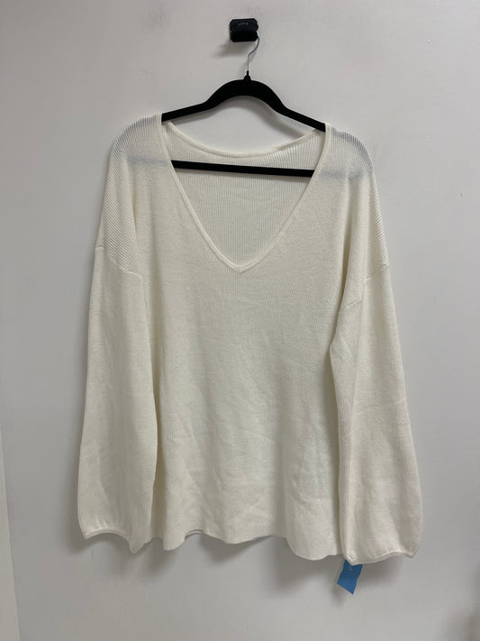 Sweater By Clothes Mentor In White, Size: Xl