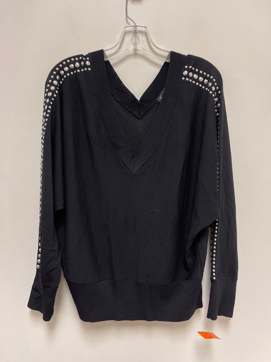 Top Long Sleeve By Inc In Black, Size: M