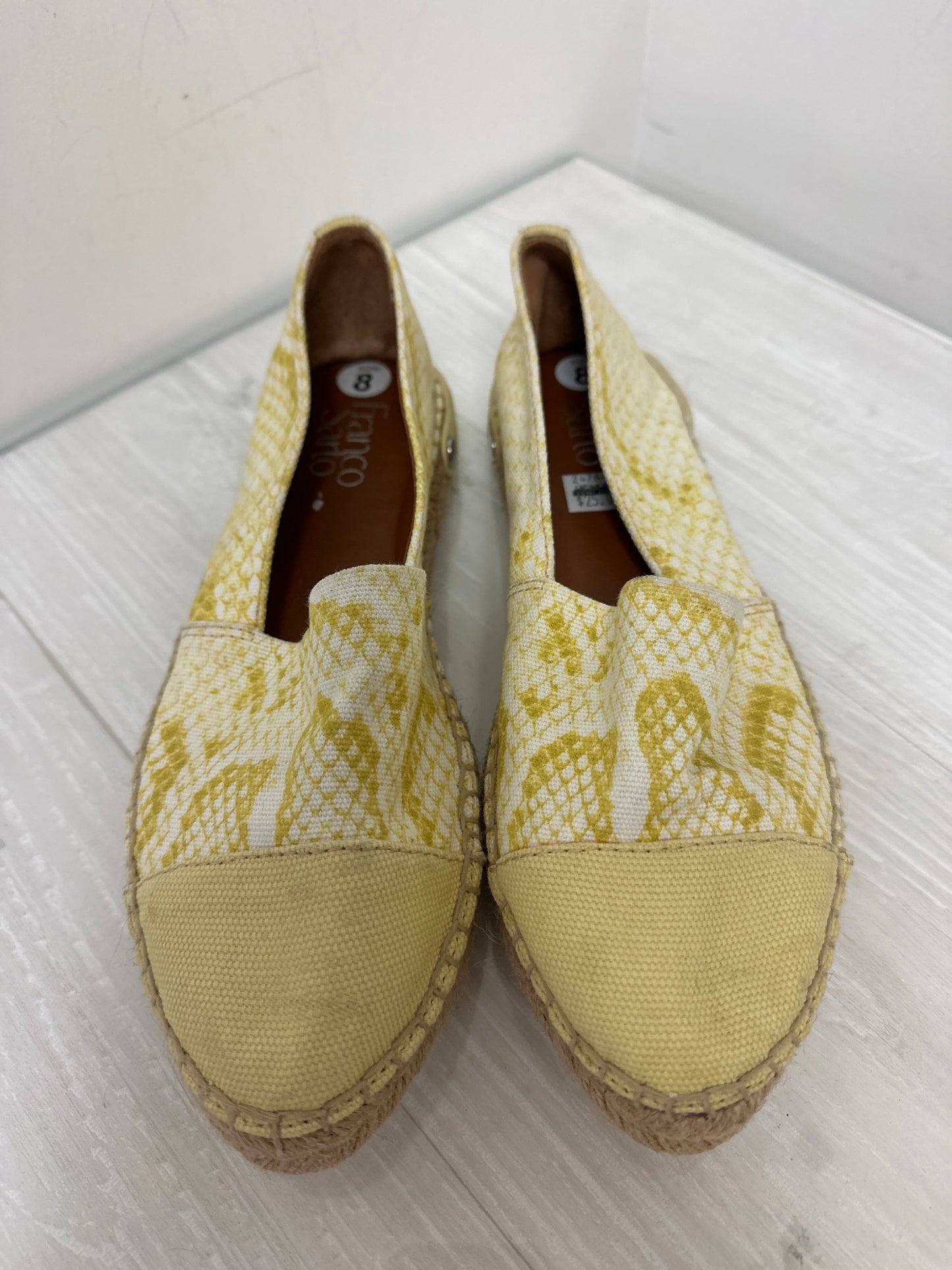 Shoes Flats By Franco Sarto In Yellow, Size: 8